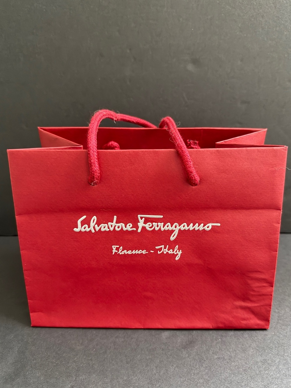 Salvatore Ferragamo Red Gift Bag